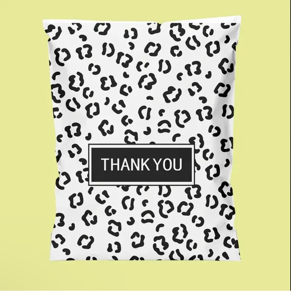 Other - X large 14.5x 19 Leopard Print Thank You polymailers 10 a bundle